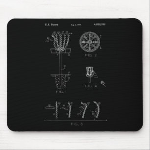 Mousepad Design de patente de alvo de cesta de golfe de dis