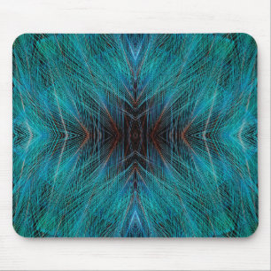 Mousepad Design de Pena Fractal do Pássaro do Paraíso