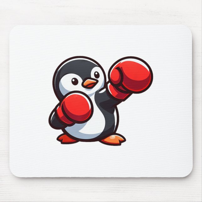Mousepad Design de Penguin de desenho legal (Frente)