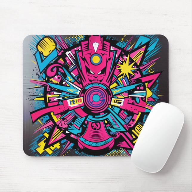 Mousepad Design de Pop de arte explosiva (Com mouse)