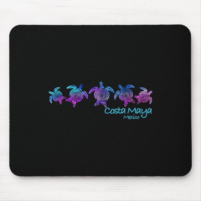 Mousepad Design de praia Costa Maya _ Presente de tartaruga (Frente)