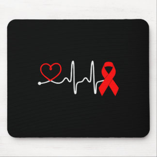 Mousepad Design de pulsação de fita vermelha para doenças c