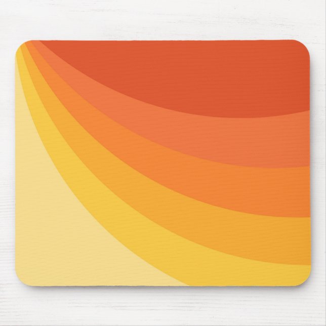 Mousepad Design de raios solares laranja e amarelo-estilo r (Frente)