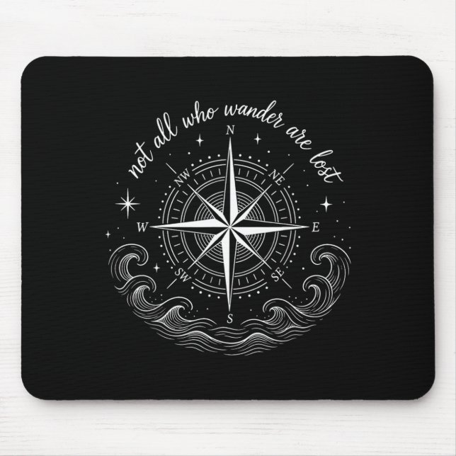 Mousepad design de rosa dos ventos náutica com inspiração (Frente)