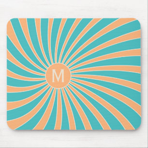 Mousepad Design de rotura solar do estilo Pêssego e Turques