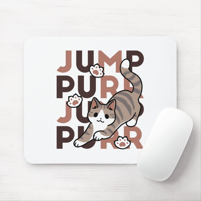 Mousepad Design de Salto de Gato Reprodutivo - Trabalho de  (Com mouse)
