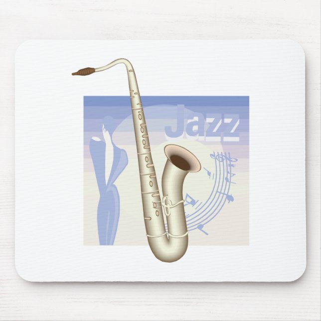 Mousepad design de saxofone jazz (Frente)