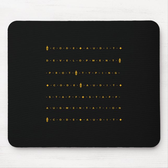 Mousepad Design de Serviços de Protetor Laranja Negro (Frente)