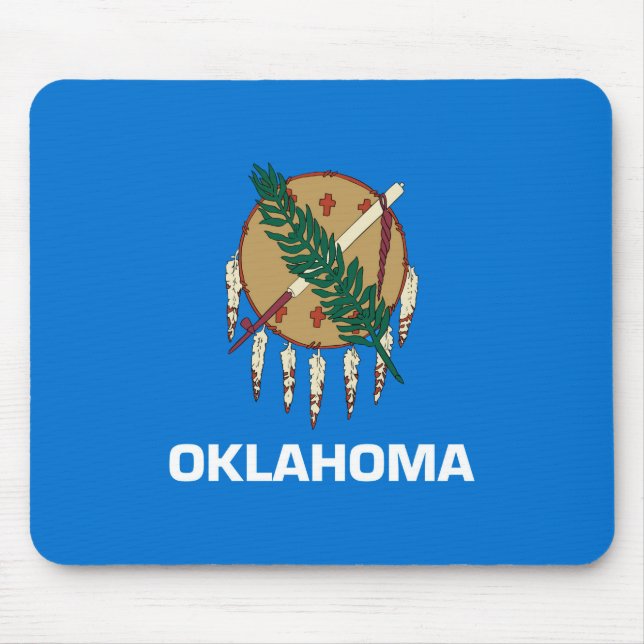 Mousepad Design de Sinalizador do Estado de Oklahoma (Frente)