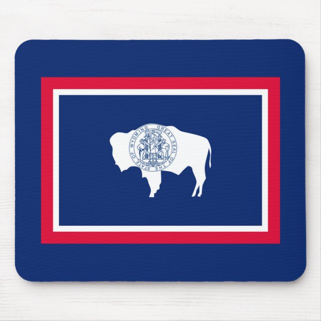 Mousepad Design de Sinalizador do Estado de Wyoming (Frente)
