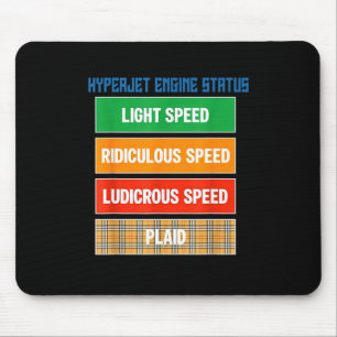 Mousepad Design de Status do Motor Hyperjet Geek Nerdy
