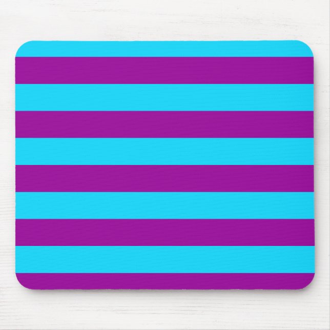 Mousepad Design de Stripes Azul e Púrpura (Frente)
