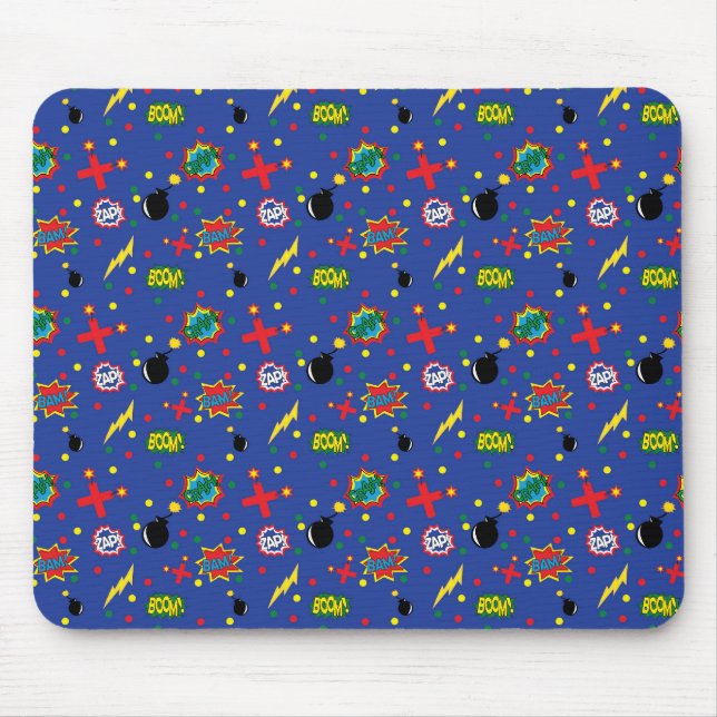Mousepad Design de Super-Herói Vibrante (Frente)