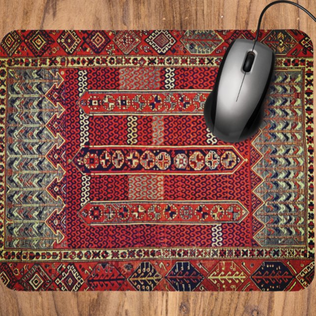 Mousepad Design de tapete oriental antigo em laranjas (Criador carregado)