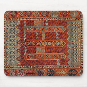 Mousepad Design de tapete oriental em laranja