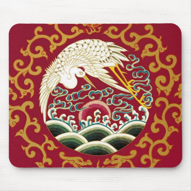 Mousepad Design de Tempestade e Dragão Chinês (Frente)