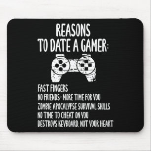 Mousepad Design de texto Engraçado - Namorado de jogador -