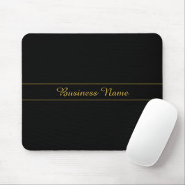Mousepad Design de texto preto e dourado personalizável sim
