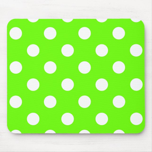 Mousepad design de unhas do Verde limão bolinhas para prima (Frente)