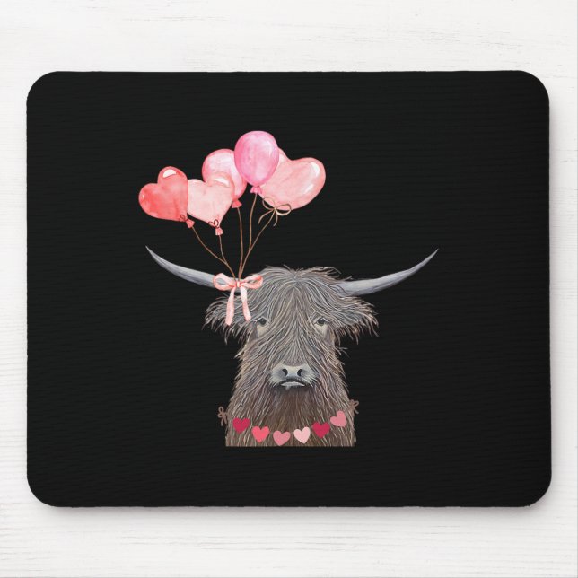 Mousepad Design De Vaca Corta Com Leão De Coração (Frente)