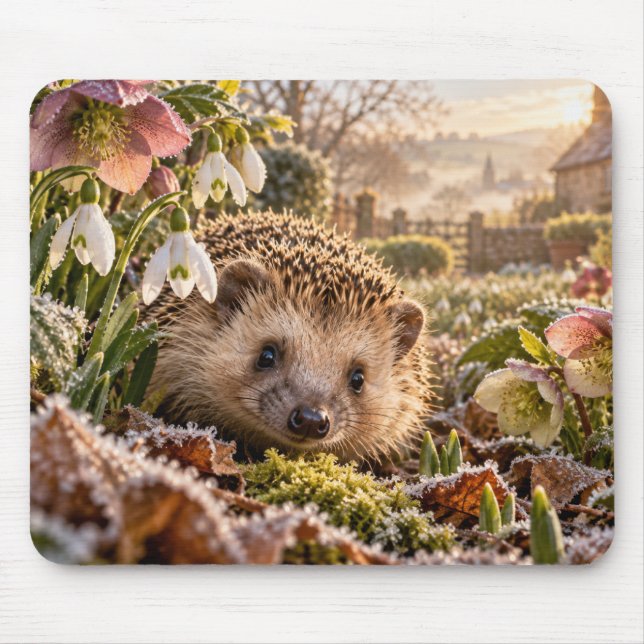 Mousepad Design deouriço Jardim Congelado (Frente)