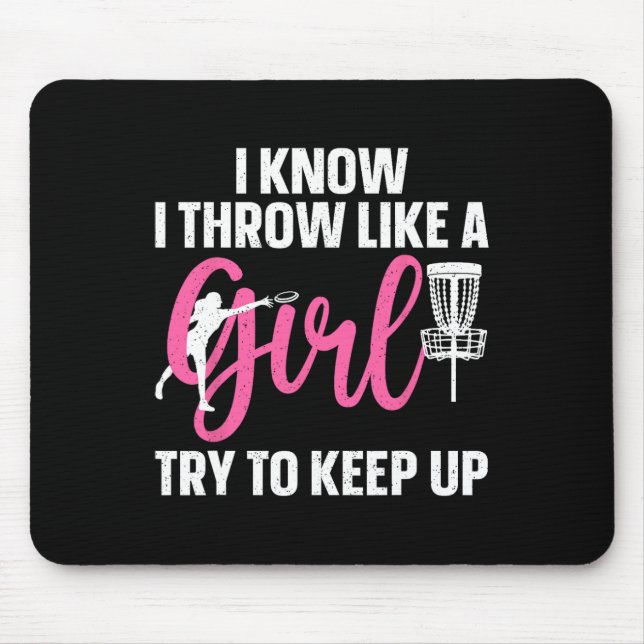 Mousepad Design Divertido de Golfe de Disco para Menina Mul (Frente)
