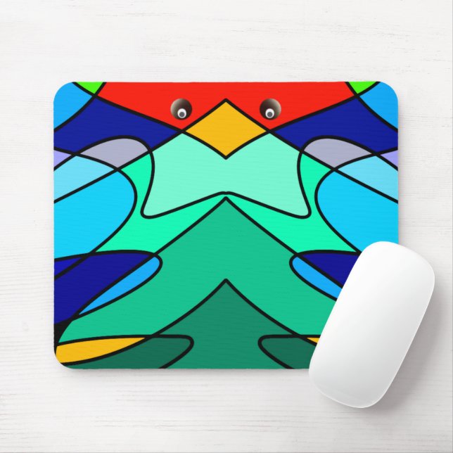 Mousepad Design do abstrato cardinário de vidro escondido (Com mouse)