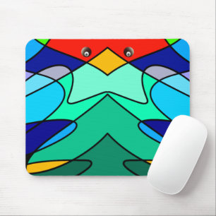Mousepad Design do abstrato do cardeal do vitral