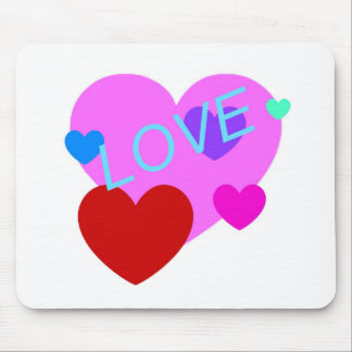 Mousepad Design do amor e dos corações em t-shirt, em