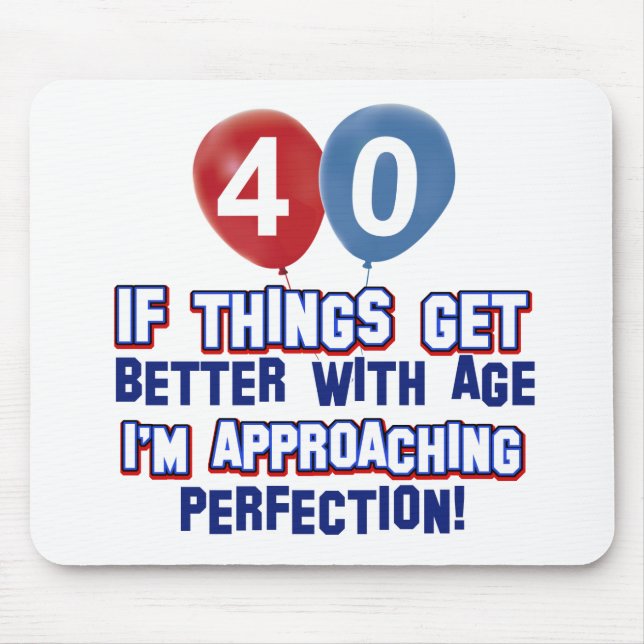 Mousepad Design do aniversário de 40 anos (Frente)