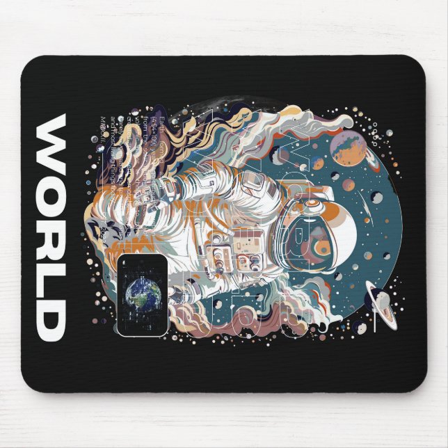 Mousepad Design do Astronauta Mundial (Frente)