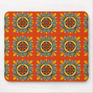 Mousepad Design do azulejo do Victorian do caqui