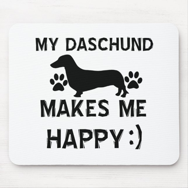 Mousepad Design do cão de Daschund (Frente)