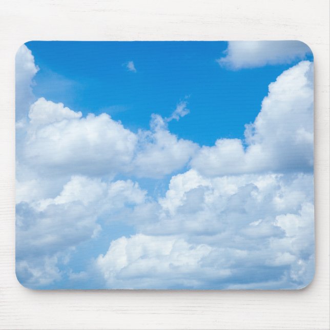 Mousepad Design do Céu Azul Nuvens de Fundo do Céu (Frente)