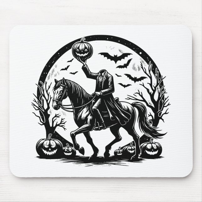 Mousepad Design do Círculo de Halloween sem cabeça (Frente)