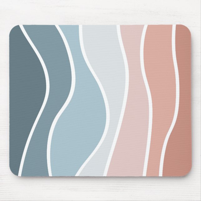 Mousepad Design do estilo retro azul e rosa (Frente)