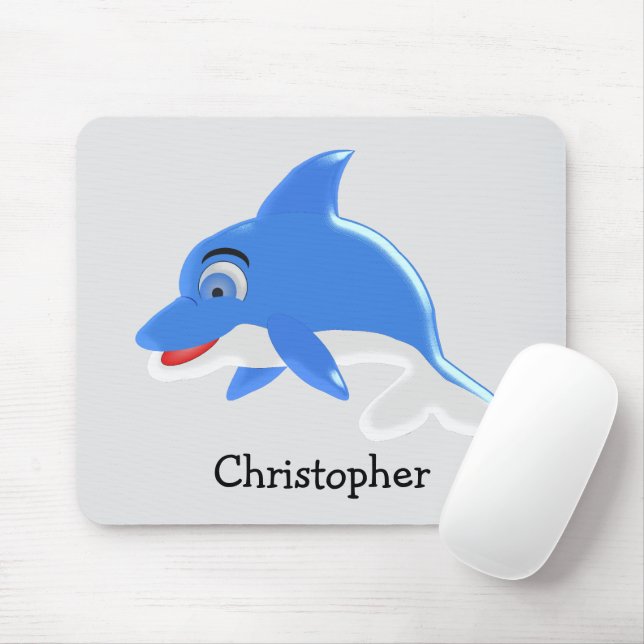 Mousepad Design do Golfinho Azul (Com mouse)