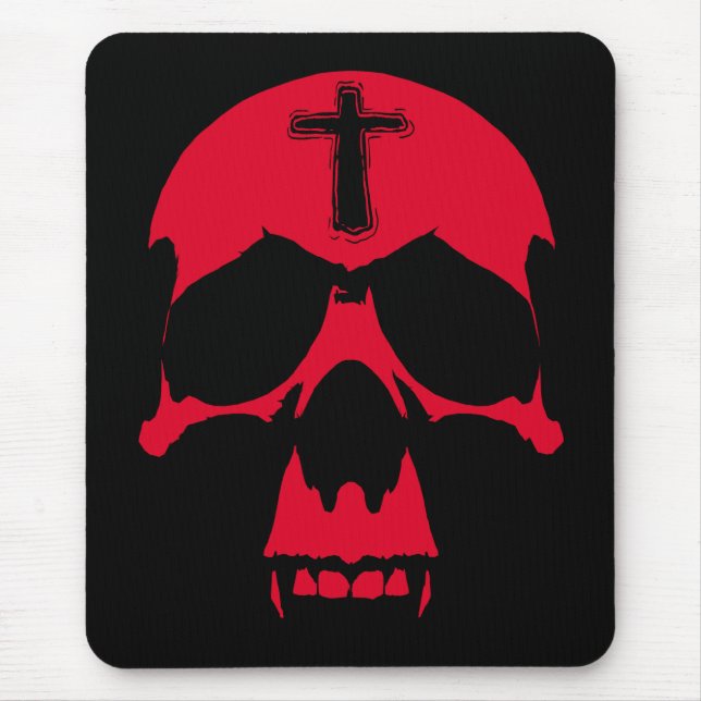 Mousepad Design do Gráfico Gótico do Demônio Vermelho (Frente)