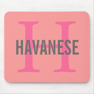 Mousepad Design do monograma da raça de Havanese