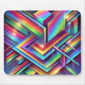 Mousepad Design do mouse gradiente de neon Abstrato brilhan