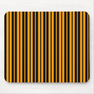 Mousepad Design do padrão de faixas verticais pretas laranj