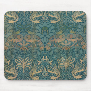 Mousepad Design do pavão de William Morris e da matéria
