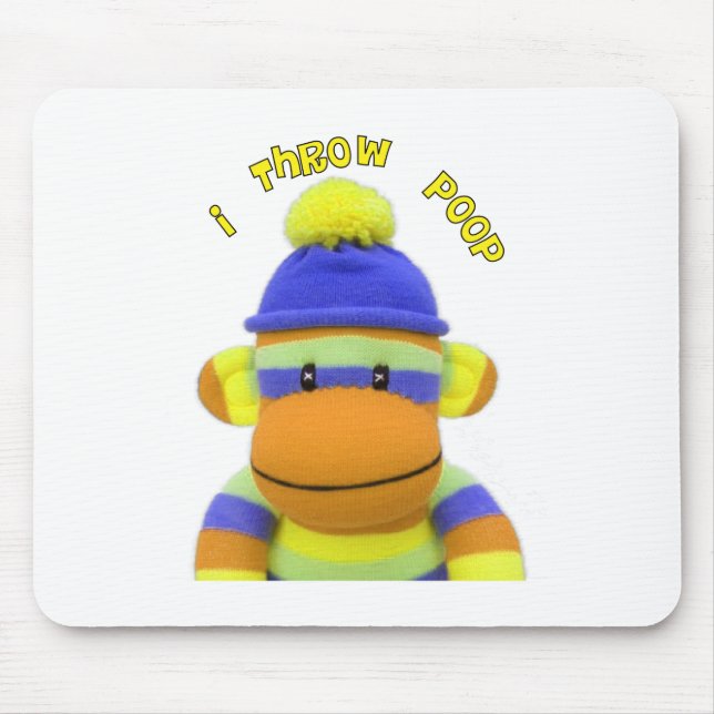Mousepad Design do tombadilho do macaco da peúga "eu (Frente)