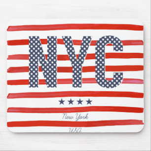 Mousepad Design do vermelho de NYC  , o branco & o azul
