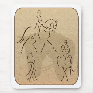 Mousepad Design elegante do cavalo do adestramento em