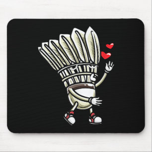 Mousepad Design engraçado de jogador de peteca de badminton