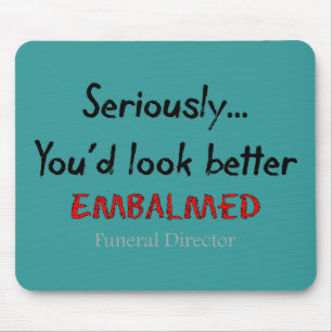 Mousepad Design engraçado do carro fúnebre do diretor