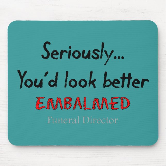 Mousepad Design engraçado do carro fúnebre do diretor (Frente)