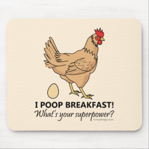 Mousepad Design engraçado do pequeno almoço dos tombadilh