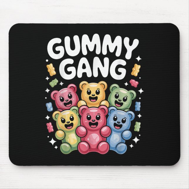 Mousepad Design Engraçado Do Urso Gummy Para Homens Mulhere (Frente)